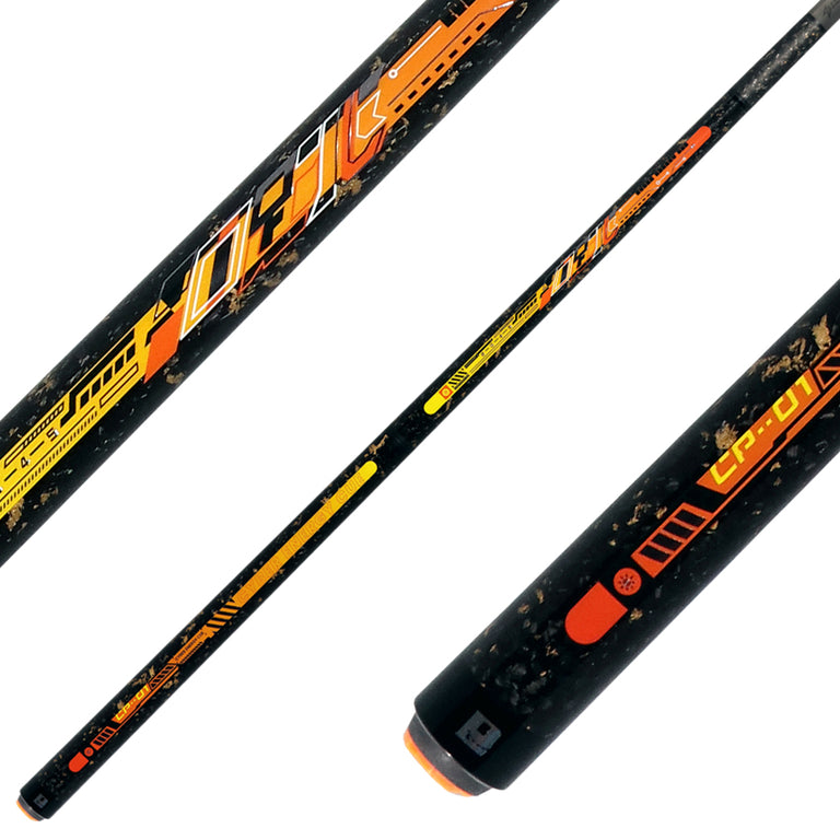 Little Monster Cyber Energy Sunshine Orange No Wrap Break/Jump Cue with Carbon Fiber Shaft
