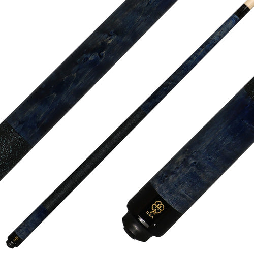 McDermott GS11 GS Series Pool Cue - Gray / Blue Washed Maple with Irish Linen Wrap 1