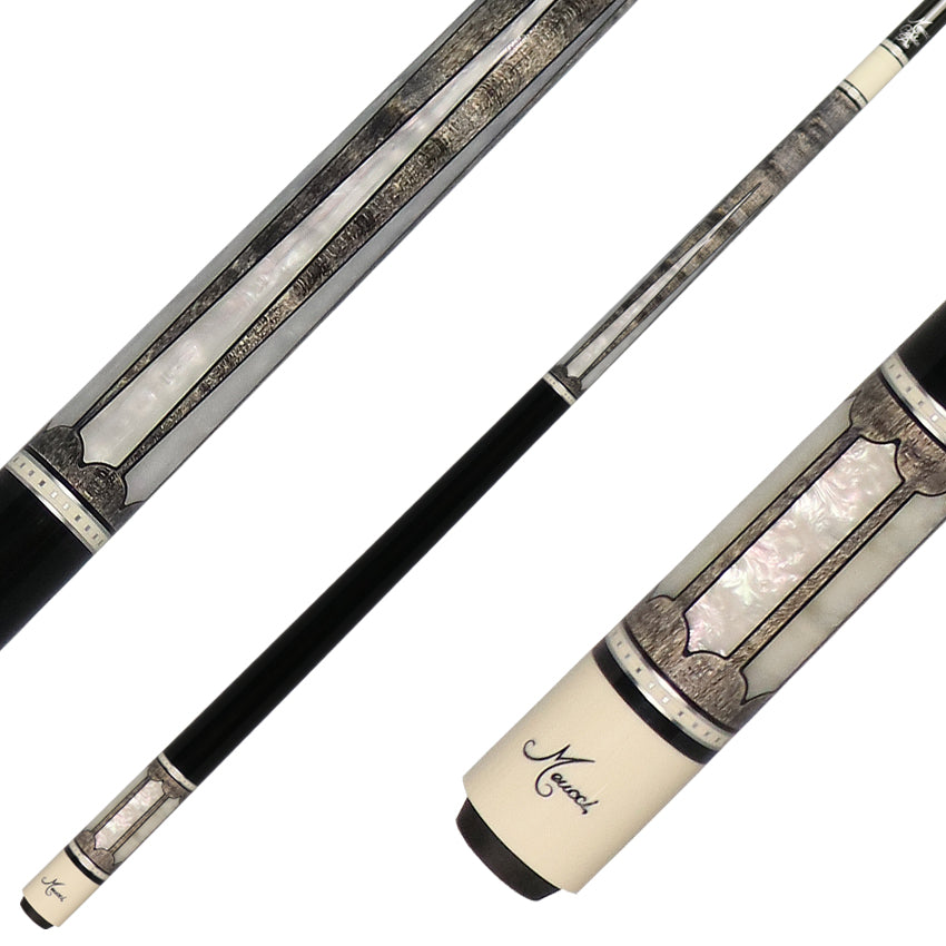 Meucci 2020 Cue - Grey - Mother of Pearl - Black Wrap - Carbon Shaft