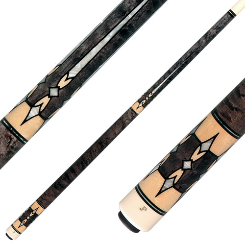 J Pechauer JP24T JP T Series Smoke-Stained Maple with Pearl Point Inlays No Wrap Pool Cue 1