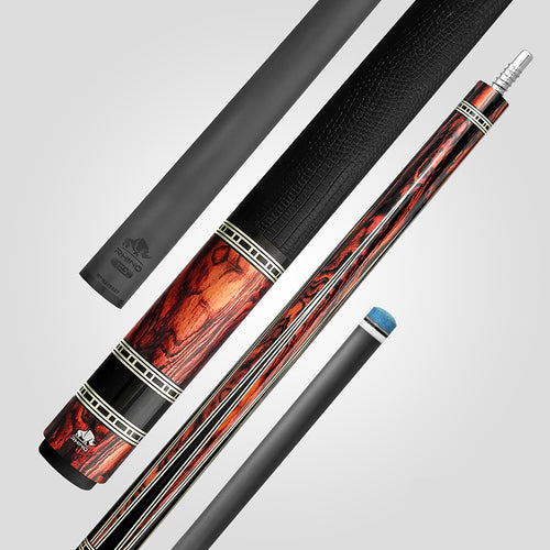 Rhino RETROCOCOLW Retro Series Carbon Pool Stick - Cocobolo with Lizard Wrap 1