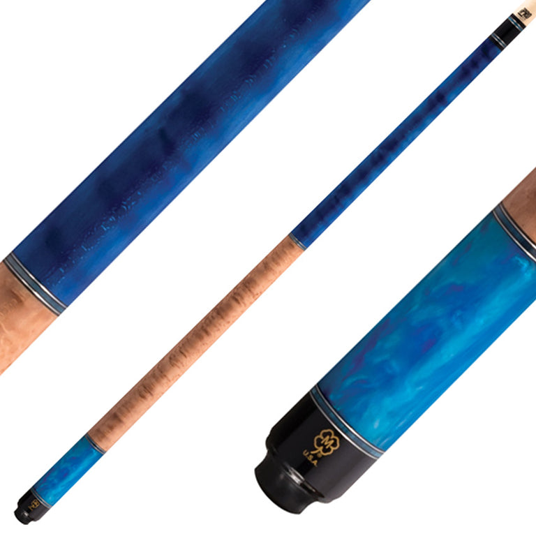 McDermott SL05 Select Series Cue -Pacific Blue and Natural Maple with Blue Pearl