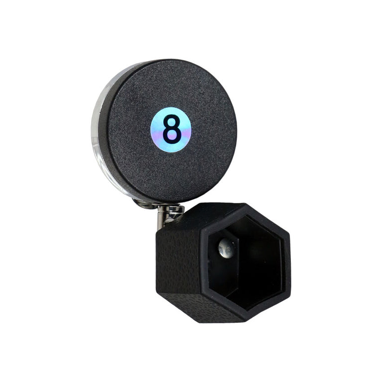 Poolgods Retractable Chalk Holder - Hexagon 8 Ball