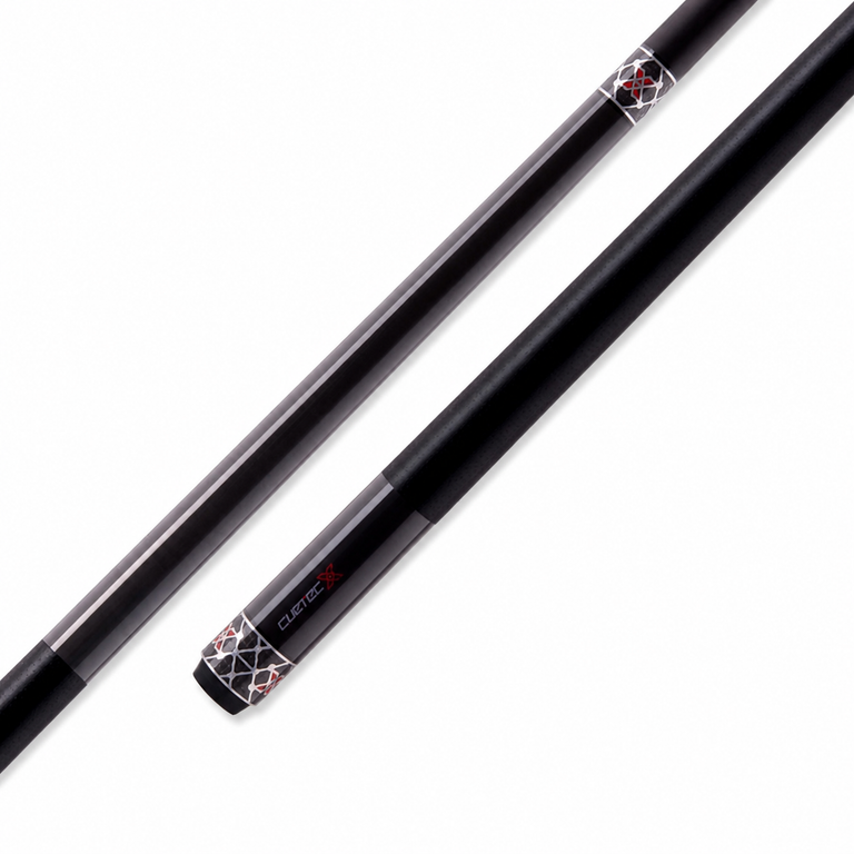 Cuetec 95-120U Cynergy X Raw Black Pool Cue with Black Poly Wrap