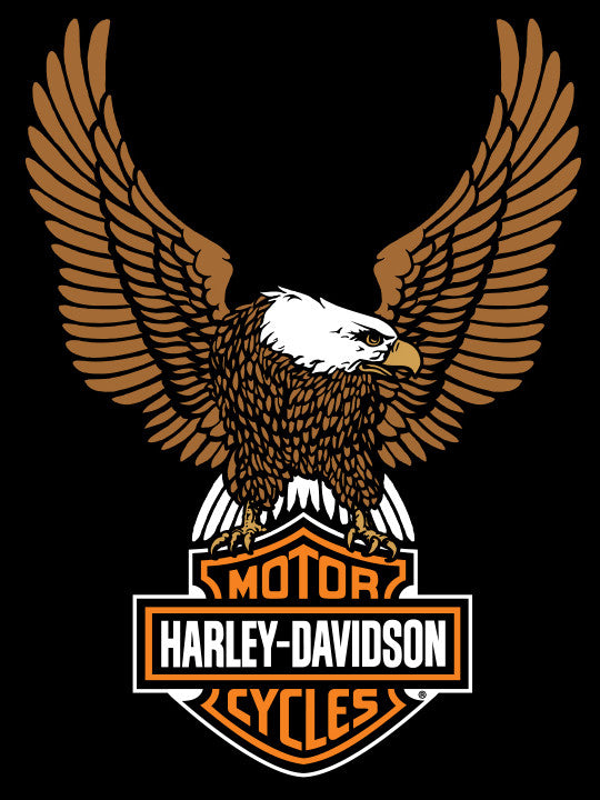 Harley Davidson Pool Table Felt Eagle Bar and Shield