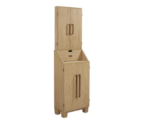 American Heritage Port Royal Standup Dartboard Cabinet - White Oak 2