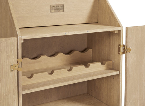 American Heritage Port Royal Standup Dartboard Cabinet - White Oak 7