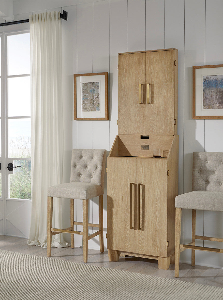 American Heritage Port Royal Standup Dartboard Cabinet - White Oak