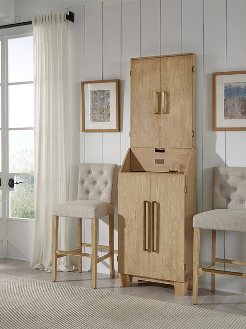 American Heritage Port Royal Standup Dartboard Cabinet - White Oak 5