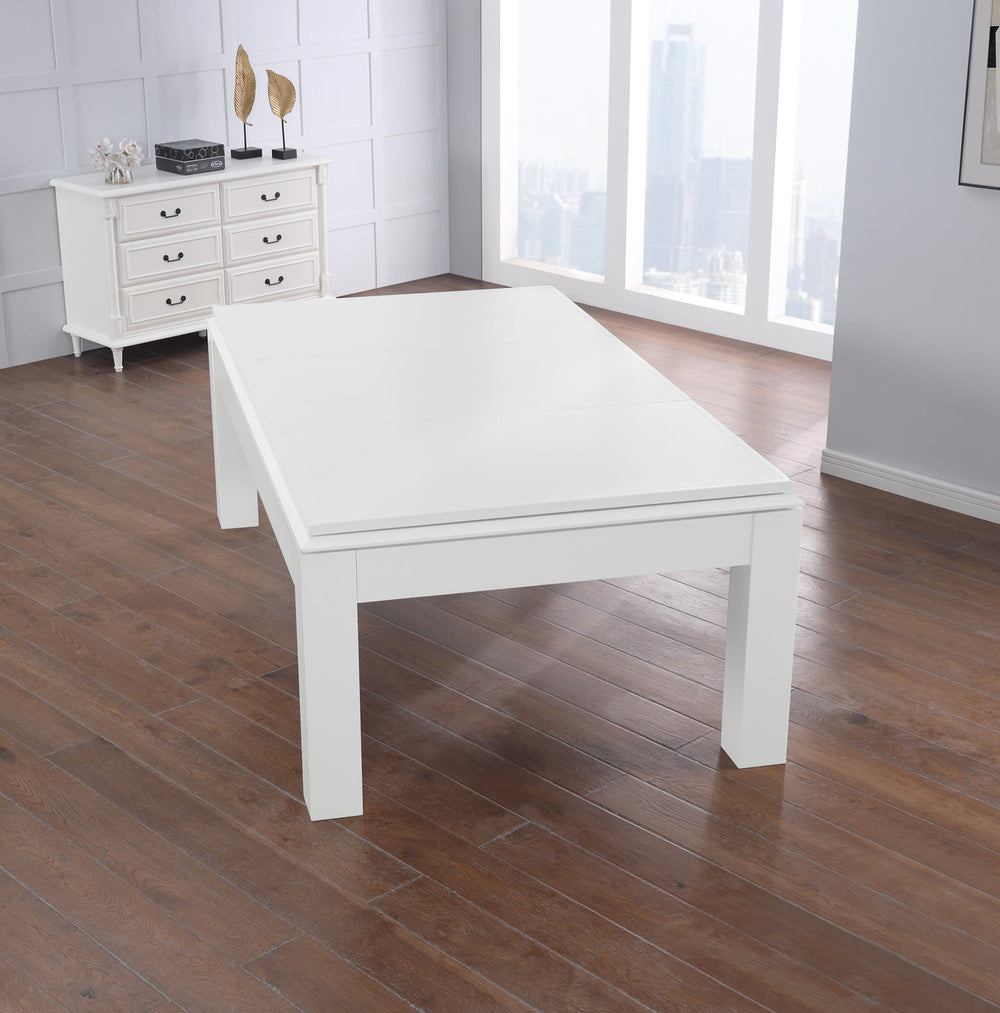 Aragon 7 Foot Pool Table with Dining Top White