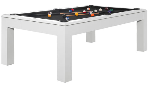 Aragon 7 Foot Pool Table with Dining Top White 1