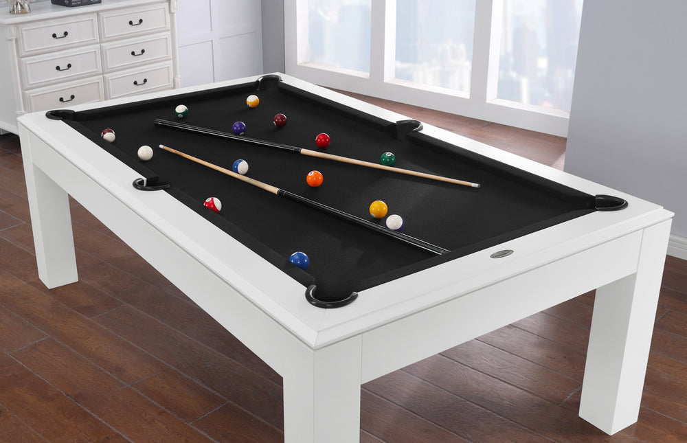 Aragon 7 Foot Pool Table with Dining Top White