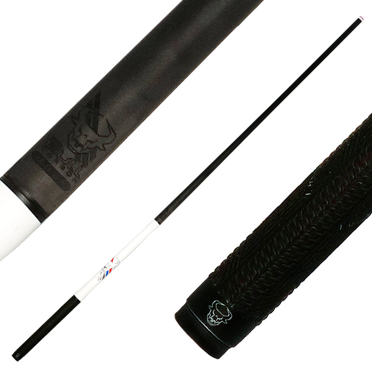 Bull Carbon Pearl White Insane Air Jump Cue with Multi-Zone Sport Grip Wrap