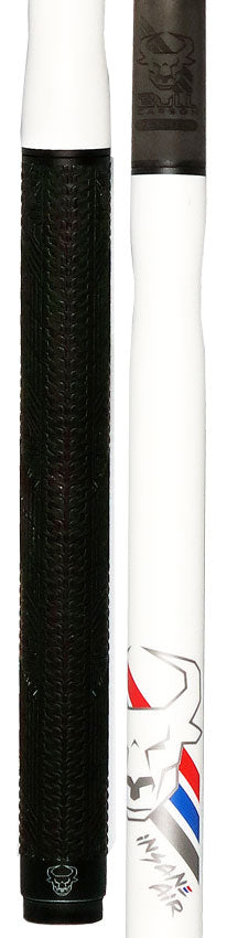 Bull Carbon Pearl White Insane Air Jump Cue with Multi-Zone Sport Grip Wrap 3