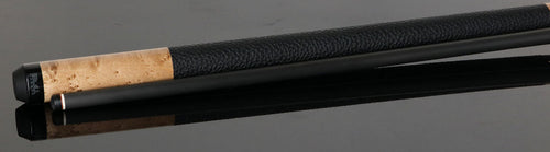 Bull Carbon BCC12C1 Play Cue - Taupe-Stained Birdseye Maple with Textured Leather Wrap 5