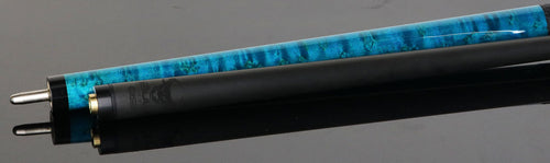 Bull Carbon BCC14C1 Play Cue - Blue Washed Birdseye Maple with Textured Leather Wrap 6