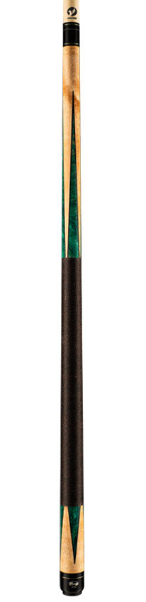 Viking Bedlam Series Cue - Khaki Stain and Green Commando Pearl - BE0304