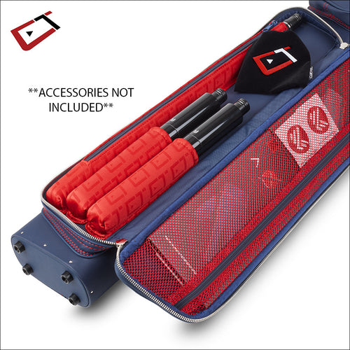 Cuetec Pro Line Navy 3x5 Hard Professional Pool Cue Case - 95-757N 3
