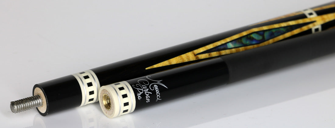 Meucci Designer Series BMCDEBONYC Limited Cue - BMC Diamond Ebony with Carbon Shaft