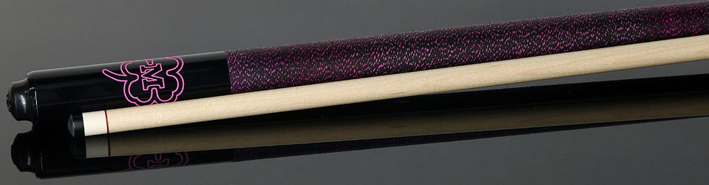 McDermott Black Urethane with Pink Pearl Inlays Cue of the Month with G-Core Shaft