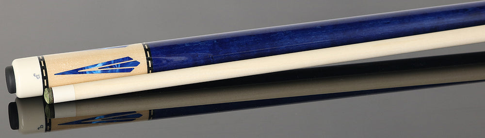 J Pechauer JP07T JP T Series Pool Cue - Natural Maple with Blue Points with Irish Linen Wrap
