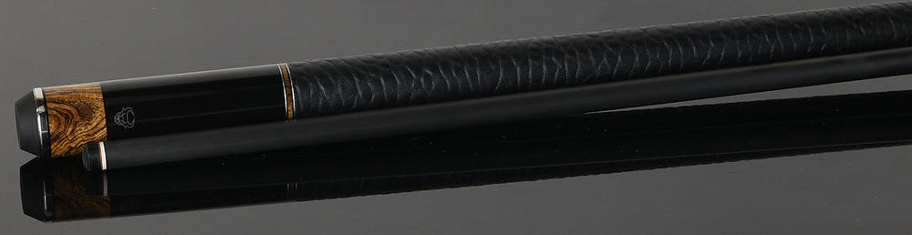 Bull Carbon Black with Bocote Inlays Play Cue with Textured Leather Wrap