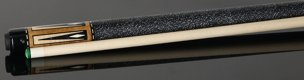 J Pechauer JP17T JP T Series Pool Cue - Natural-Stained Maple with Black Pearl and Maple Points with Irish Linen Wrap