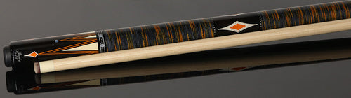 Jacoby Custom Orange Raven Pool Cue with Stacked Leather Wrap - 0917-52SWOR 3