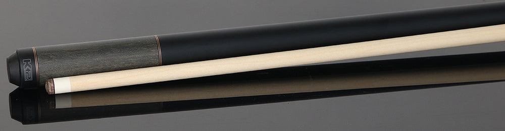 K2 KL118 No Wrap Pool Cue - Gray Stained Ash with 12.50mm LD Shaft