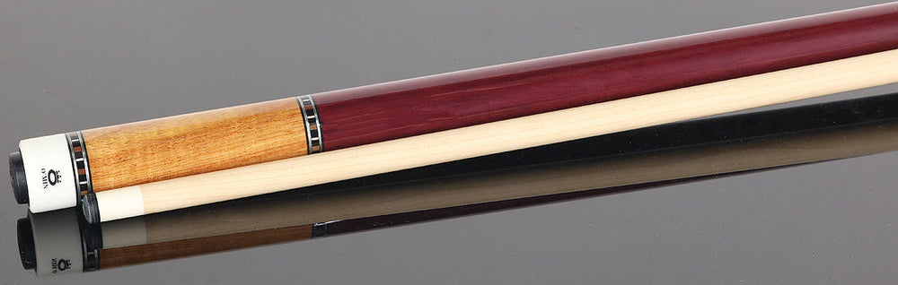 O'Min Pearwood with Purpleheart Wrap Section Pool Cue