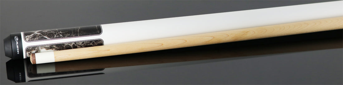 Players G4145 Graphic Pool Cue - Brown Marble With Matte White