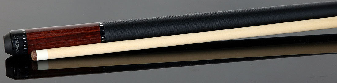 KODA KD38CO Cocobolo-Stained Zebrawood Pool Cue with Linen Wrap