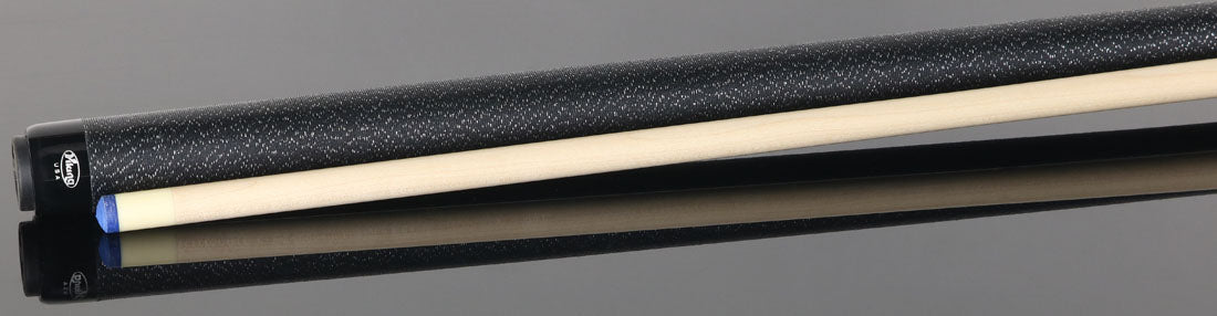 Viking UPUSA001 Ultimate Pool USA Range Series Pool Cue- Black Forearm with Black and Silver Spec Irish Linen Wrap