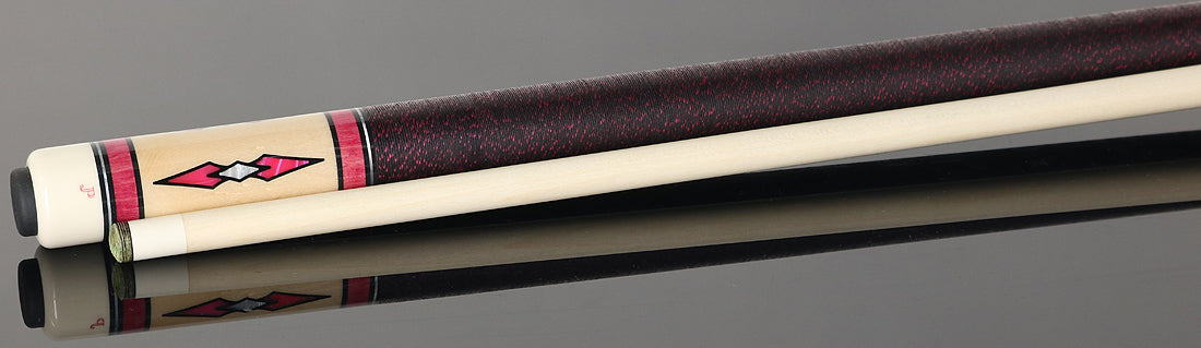 J Pechauer JP04T JP T Series Pool Cue Pink - Stained Maple with Linen Wrap