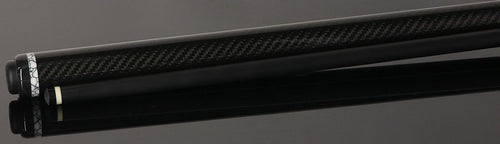 Jacoby CPCWH Game Changer Series Carbon with White Buffalo Turquoise Ring Play Cue with 12.70mm Jacoby Black V4 Carbon Fiber Shaft 3