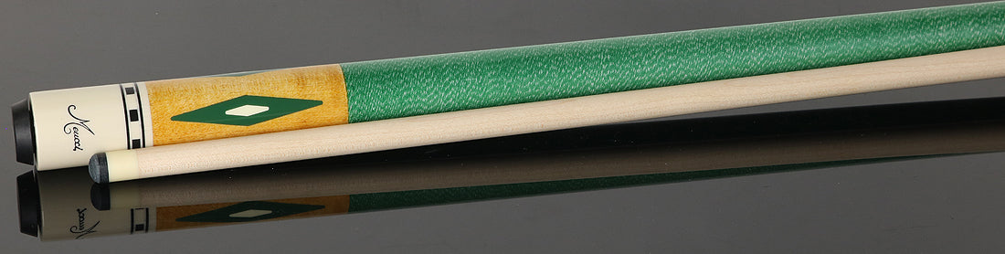 Meucci Economy Series EC7G Pool Cue - Green with Pro Shaft