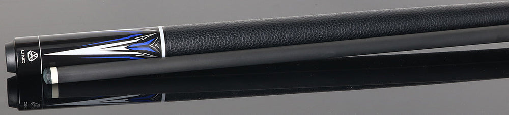 Linc LC102 Black with Blue / Silver / White Graphic Cue & Carbon Fiber Shaft