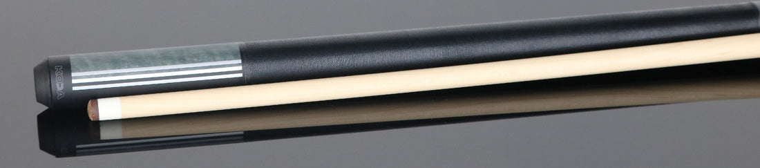 KODA KD29GY Pool Cue - Split Design Black and Gray Graphic