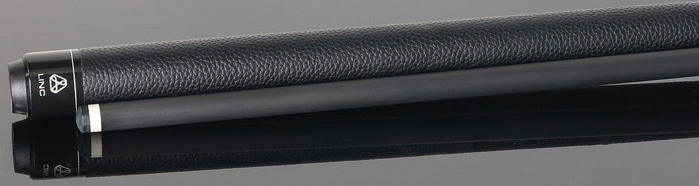 Linc LC104 Black with Orange / Silver / Gray Graphic Pool Cue & Carbon Fiber Shaft