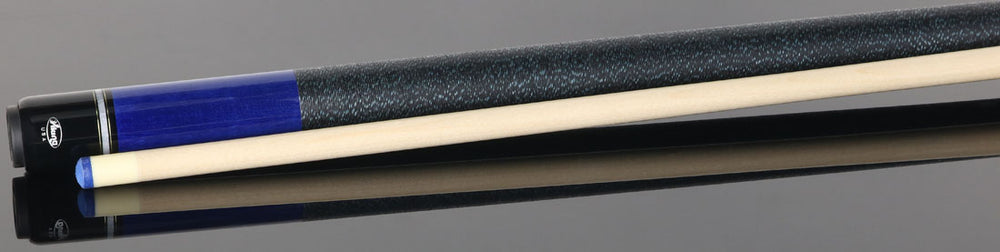 Viking UPUSA005 Ultimate Pool USA Range Series Pool Cue - Ocean Blue Stained with Black and Blue Linen Wrap