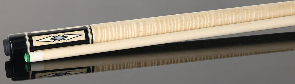 Pechauer P11R Pro R Series No Wrap Pool Cue - Ebony-Stained Maple with Maple Points and Pearl Diamonds