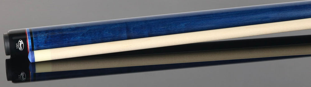 Viking UPUSA002 Ultimate Pool USA Range Series No Wrap Pool Cue- Crimson Red and Ocean Blue Faded Stain