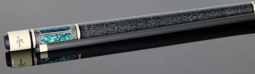 Meucci 2020 Cue - Grey - Blue Pearl - Black/White Wrap - Carbon Shaft 2