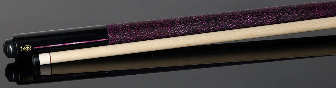 McDermott Black Urethane with Pink Pearl Inlays Cue of the Month with