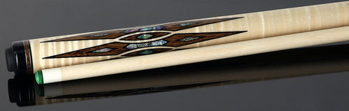 Pechauer Limited Edition Birdseye Maple with Brownheart Points and Abalone Inlays Pool Cue - PL37 3