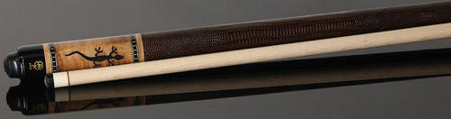 McDermott G516 G Series Pool Cue - Curly Maple with Juma Gecko Inlays and Lizard Leather Wrap 3