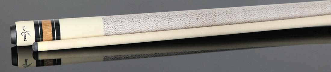 Meucci Ultra Piston UP-1 Pool Cue - Imitation Ivory with Tulipwood Points and "The Pro" Shaft
