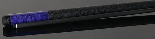 Bull Carbon Purple-Stained Birdseye Maple Play Cue with Textured Leather Wrap 3