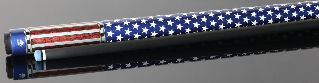 Rhino RCVOYUSA Voyager Series Carbon Pool Stick -3D Wrap USA Flag -DIS