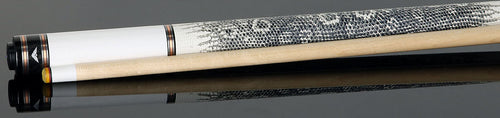 Cueroc CR-N02 Galaxy 2 Pool Cue - White Colored Maple with Ring-tailed Lizard Wrap 3